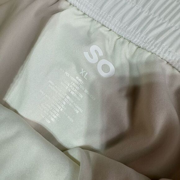 SO White Pull on Built In Lined Shorts Athletic Shorts Pockets Size XL - Picture 4 of 9